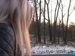 Leie, Asiatisch, Arsch, Blondine, Jeans, Öffentlich, Muschi, Titten
