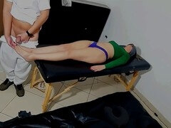 Sweetcouplestories enjoy a foot soak and rubdown, with him sucking her toes and cumming on her feet