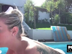 In den arsch, Grosser schwanz, Grosse titten, Blondine, Blasen, Hd, Italienisch, Pov