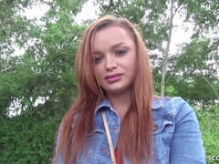 18 jaar, Sperma shot, Sperma in gezicht, Duits, Hardcore, Orgasme, Roodharige vrouw, Spuiten