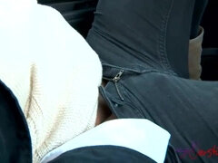 Libertine babe is gonna masturbate in the car