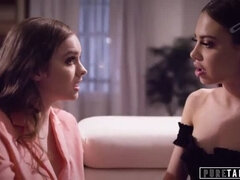 Pure Taboo Lesbian Step-Sisters - Whitney Wright & Sabina Rouge Fingering & Eating Pussy