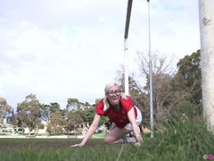 Armpit, Blonde, Hairy, Orgasm, Outdoor, Pissing, Public