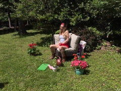 18 años, Erótico, Penetracion con dedos, Desnudo, Al aire libre, Pequeña, Solo, Adolescente