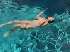 Leie, Braunhaarige, Behaart, Hd, Im freien, Pool, Pov, Tätowierung