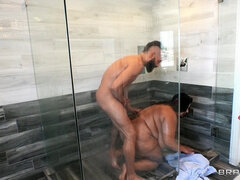 Grosse titten, Fett, Hardcore, Riesig, Milf, Muschi, Dusche, Ablutschen