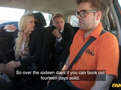 Nymphomaniac blonde mature with huge melons shagged in the car