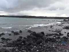 Strand, Bikini, Küssen, Im freien, Öffentlich, Abendanzug, Spanner, Nass