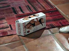 Shyla Jennings tries on her new toy and forgot her receipt