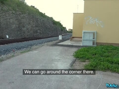 お尻, チン, ヨーロピアン, 自然山雀, アウトドア, 小柄, オッパイの, トレイン