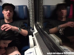 Foursome Sex in the train with swingers