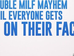 Double MILF Mayhem Til Everyone Gets Cum On Their Face: Threesome with big Ass Blonde Mom Ryan Keely, Dante Colle, and Kaden Kole
