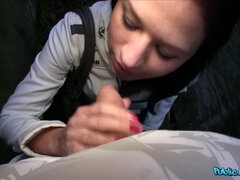 Leie, Blasen, Europäisch, Geld, Im freien, Pov, Muschi, Realität