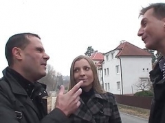 sexy czech chick picked up for three-way