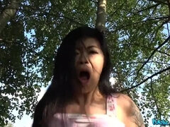 Hot Asian chick loves girthy cock