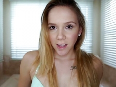 Sweet Young and fresh Small Blonde Teenage Hollie Mack Blowjob Point of view