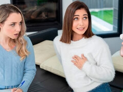 Blondine, Blasen, Hundestellung, Puppe, Frau frau mann, Hardcore, Jungendliche (18+), Flotter dreier
