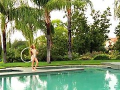 Interracial hulahoop model takes BBC in ass