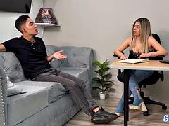 Beauté, Grosse bite, Blonde, Sucer une bite, Gym, Fille latino, Actrice du porno, Chevaucher