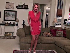 Mature next door undressing and masturbating