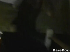 素人, ブロンド, 茶髪の, 学生寮, オイル, ピアス, ふっくら乳首, 長身