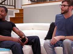 アフリカ人, 黒人, フェラチオ, チン, ハードコア, 異人種間, 魅力的, ティーン