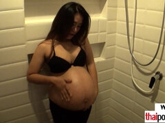素人, アジア人, デカチン, デカパイ, 巨乳な, 手コキする, 妊娠, タイ