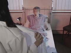 お尻, 美女, フェラチオ, 茶髪の, 看護婦, ティーン, オッパイの, ユニフォーム