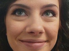 Slender teen in denim shorts Richelle Ryder rides big dick in her first porn
