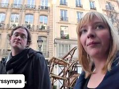 素人, デカチン, ブロンド, フェラチオ, 彼氏, ダブル開発, フランス人, オッパイの