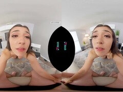 Brunette caught vr, watching sex vr, porn vr