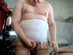 Pummelig, Spermaladung, Schwul, Lingerie, Masturbation, Nackt, Penis, Titten