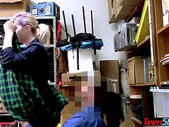 Pale emo teen shoplifter punish fucked by a LP officer