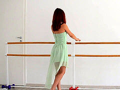 Dormitorio, Vestido, Flexible, Pelirrojo, Ruso, Deporte