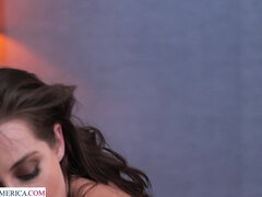 Cul, Grosse bite, Brunette brune, Hard, Époux mari, Chatte, Chevaucher, Jarretelles