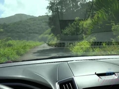 茶髪の, 車, 指いじり, 彼女, オナニー, 小柄, ハメ撮り, 公共