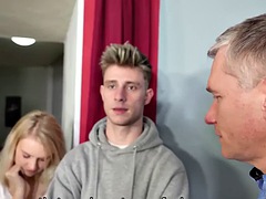 Rubia, Engañando, Cornudo, Europeo, Afeitado