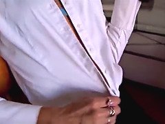 Gode, Lunettes, Masturbation, Petite femme, Rousse roux, Nénés, Jouets, Webcam