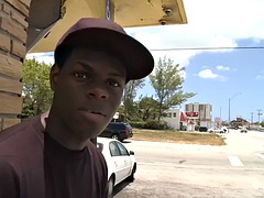 Black straight thug gaping after riding white guys dick