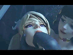 Blonde, Plan cul à trois