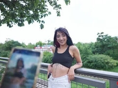 カワイイ, はじめて, フルムービー, Hd, 自家製, 小柄, 公共, オッパイの