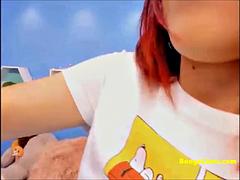 Amateur, Gode, Hard, Fille latino, Masturbation, Rousse roux, Adolescente, Nénés