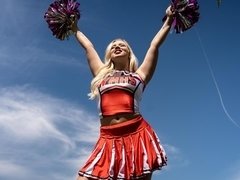 デカ尻, ブロンド, 指いじり, なめる, オナニー, オマンコ, 女子高生, ティーン