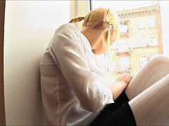 Consolador, Masturbación, Tetas, Voyeur