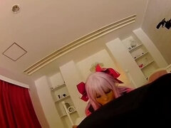 Gorgeous flat chested Japanese Chika Arimura is attending in cosplay XXX movie