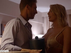 Big ass cougar mom Sophia Deluxe gets client hard with her role play before fucking him - Ryan mclane