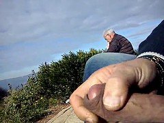 Couple, Cumshot, Flashing, Masturbation, Mature, Outdoor