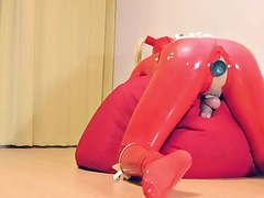 素人, ディルド, フェティッシュ, ゴム, オナニー, シーメール, 一人, おもちゃ