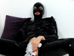 Leie, Braunhaarige, Fetisch, Latex, Masturbation, Solo, Spielzeuge, Netzkamera
