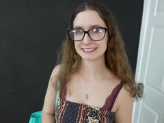 Amateur, Mamada, Morena, Gafas, Pajear, Orgasmo, Pov, Tetas